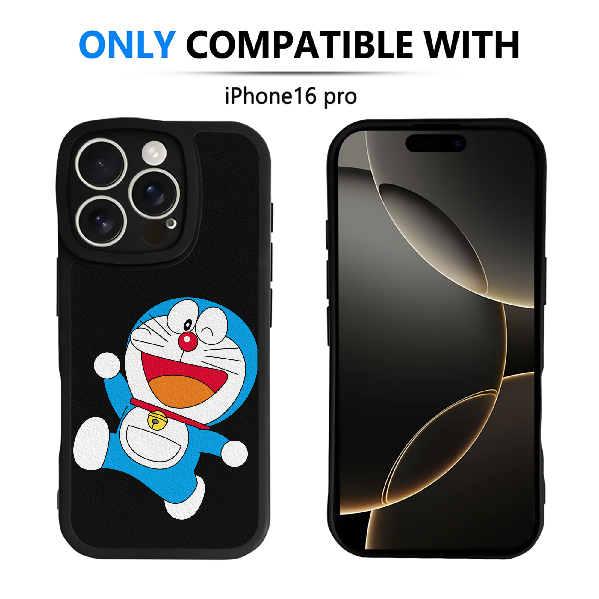 （画像用） ドラえもん Doraemon 【iPhone 16シリーズ対応】シリコンスマホケース（レザー調） 材質：シリコン